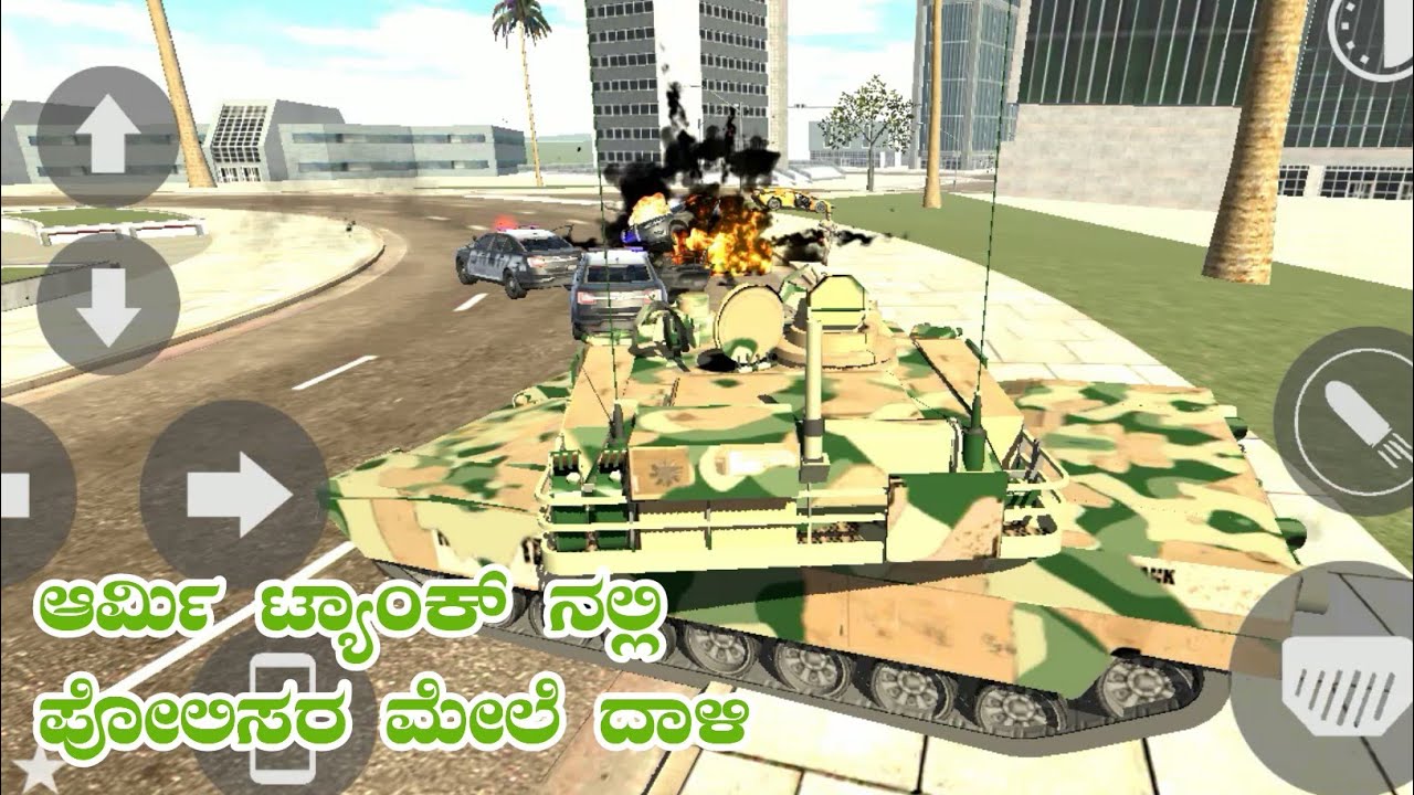 Tank Domination: Attacking Police Cars with Army Power in Kannada GTA! 🚔💥🚛 | Virtual Siege