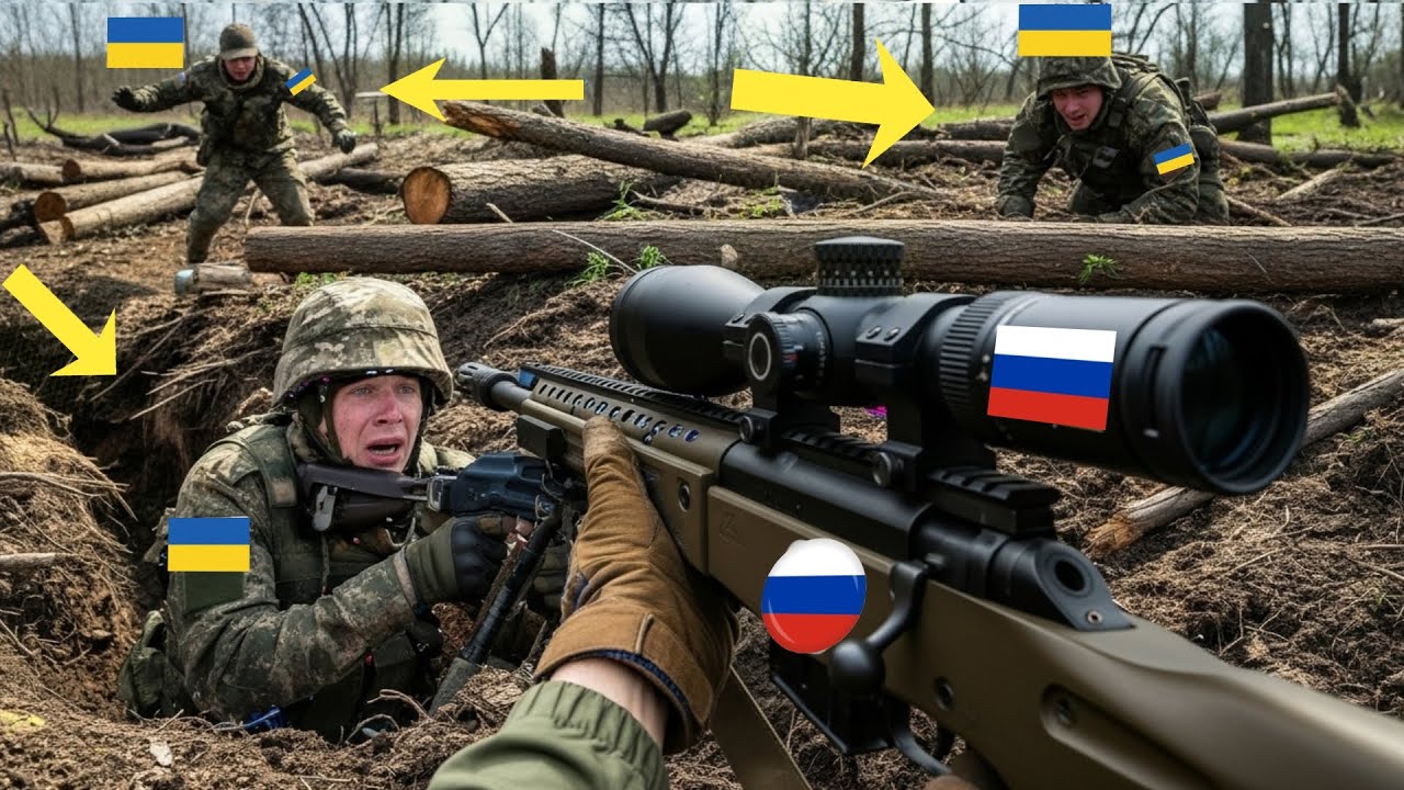 Russian Snipers Ambush Ukrainian Unit with Precision