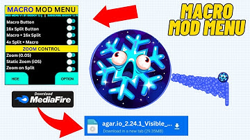 Agario Macro New Mod Menu + Zoom Xelahot for Android and iOS + Custom Skins