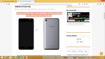 Tecno i5 Pro FRP Lock Bypass With 69MB Remove File Without Box Using By Sp Flash Tool