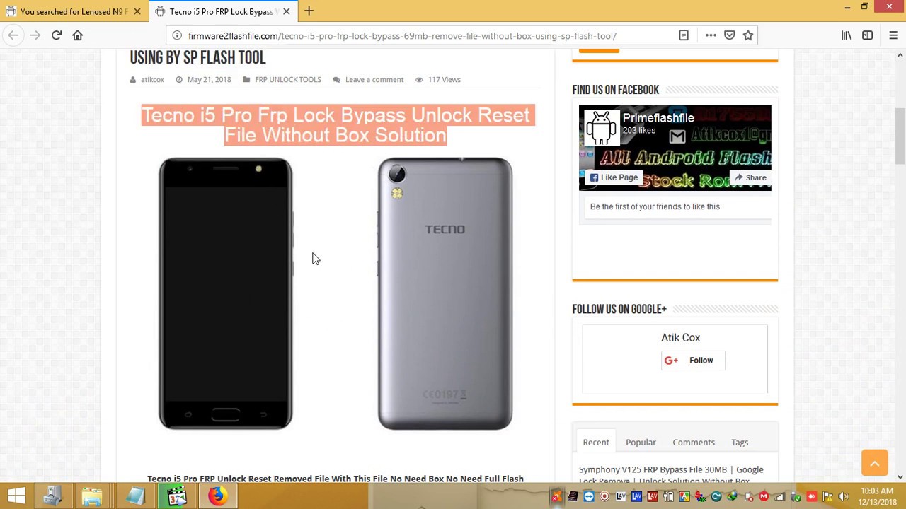 Tecno i5 Pro FRP Lock Bypass With 69MB Remove File Without Box Using By Sp Flash Tool