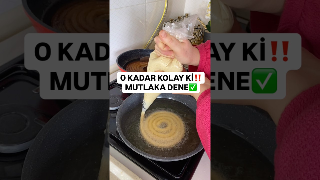 BU TATLIYI MUTLAKA YAPIN💯ÇOK KOLAY ÇOK LEZZETLİ 🤌🏻ÇITIR HALKA TATLISI/Ramazan tatlıları/Şerbetli