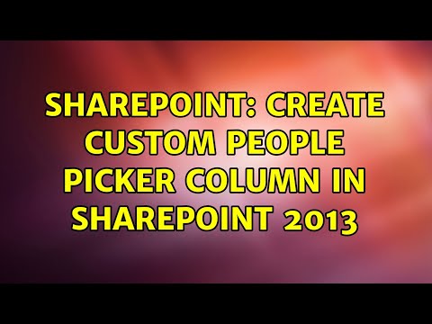 Sharepoint: Create Custom People Picker Column in SharePoint 2013 (2 Solutions!!)