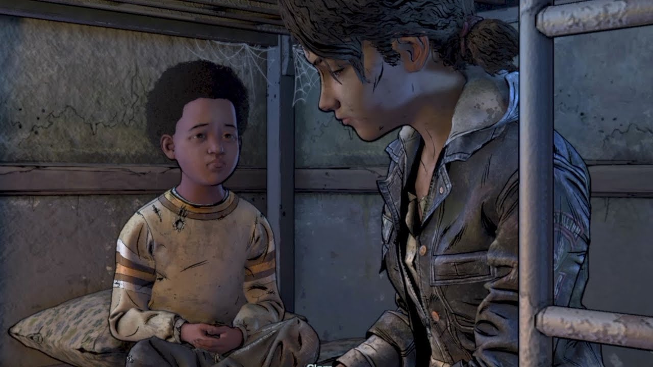 A.J. Disagrees with Letting the Stranger Steal Food/All Dialogue/The Walking Dead:The Final Season