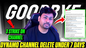 DYNAMO CHANNEL DELETE UNDER 7 DAYS 🙏❤️ || DYNAMO GAMING STRIKE 😱 | #dynamo #bgmi #dynamogaming 