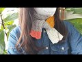 코바늘 쁘띠 목도리 뜨개질 crochet scarf (다이소뜨개실)