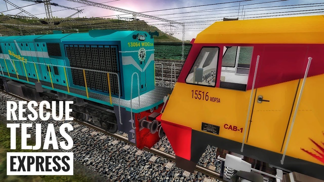 LOCO FAILED TEJAS EXPRESS RESCUED BY WDG3A MSTS Open Rails Indian Railways
