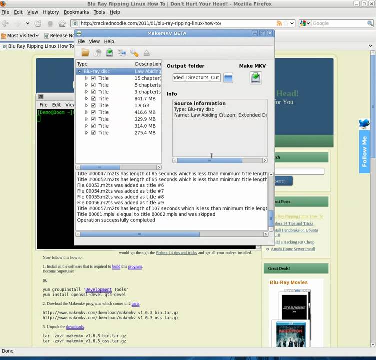 free blu ray ripper linux