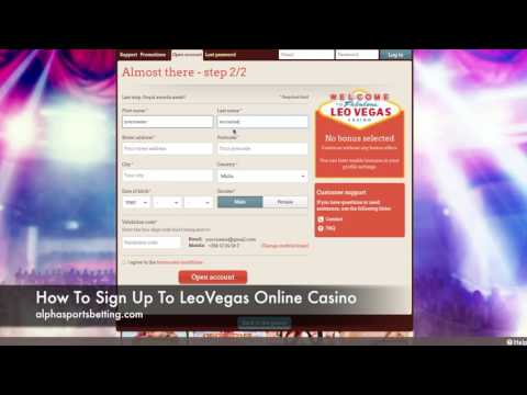 How To Sign Up To LeoVegas