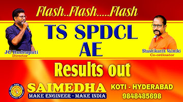 TSSPDCL-AE-EEE- RESULTS|| For AE-AEE Online & Offline || SAIMEDHA KOTI - HYD || 9848485698