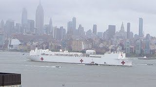 New York, New York - USNS Comfort Departs New York City (2020)