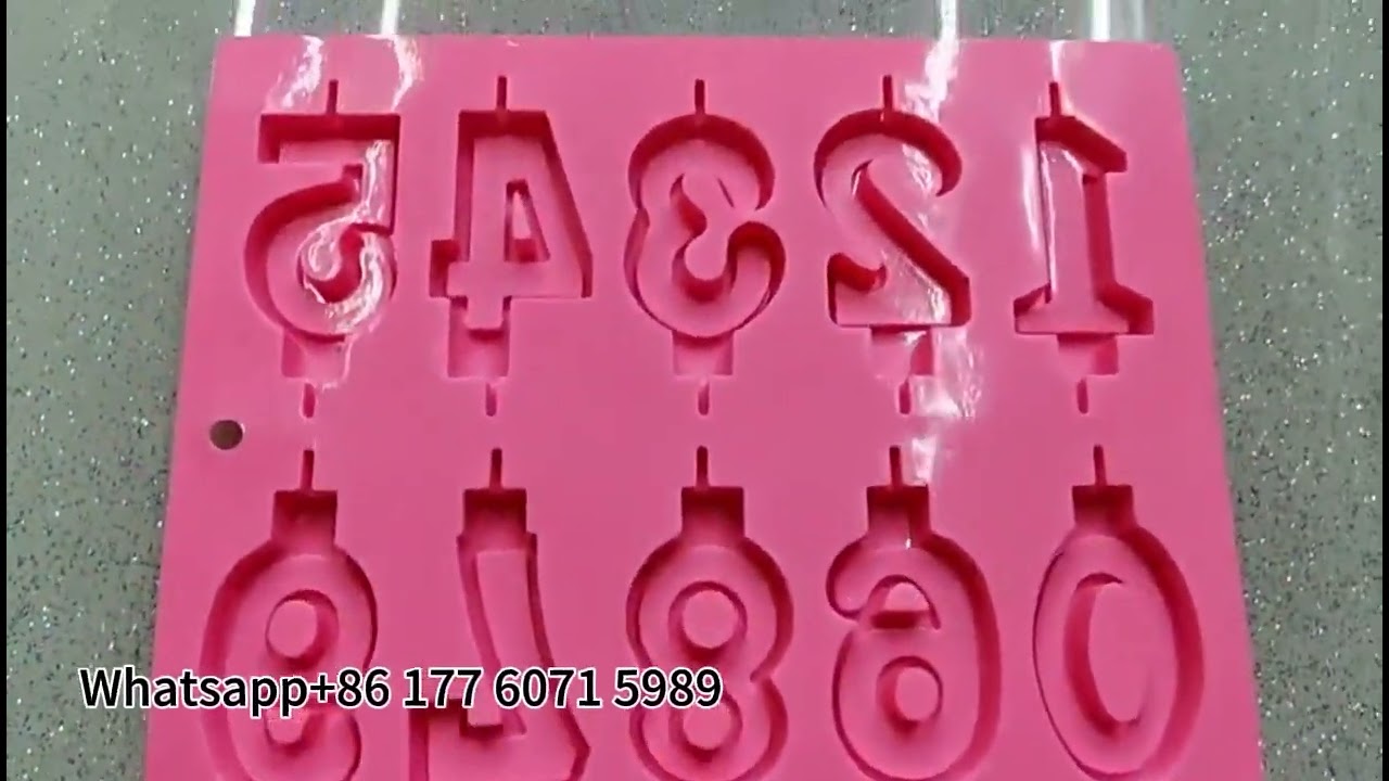 Silicone digital candle mold digital silicone birthday candle molds direct supply from factory