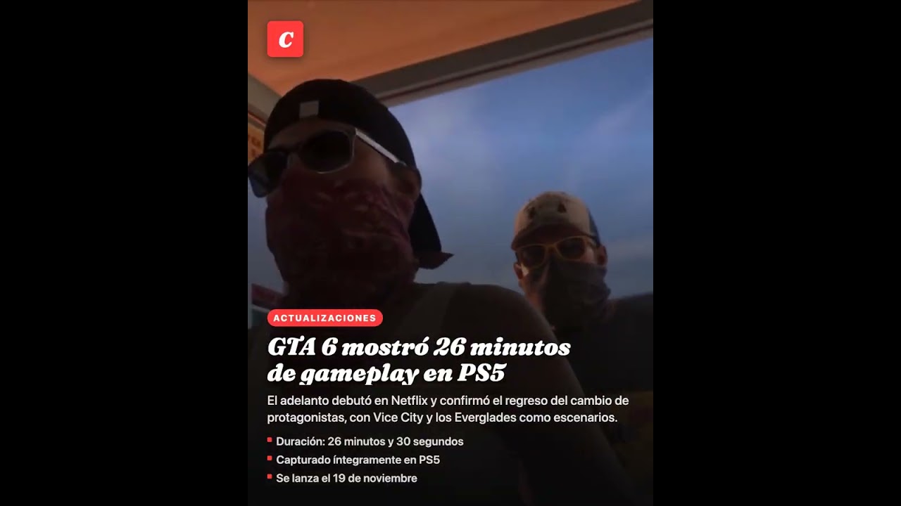 GTA 6 mostró 26 minutos de gameplay en PS5