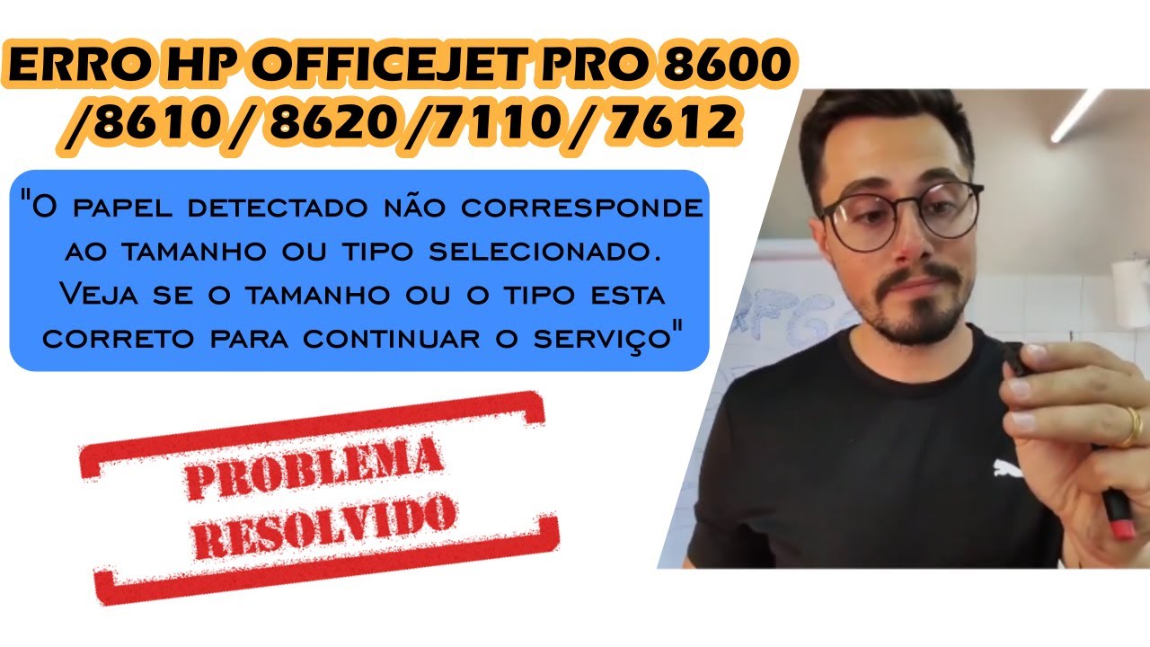 ERRO IMPRESSORA HP PRO 8600/8610/8620/7110/7612 | 