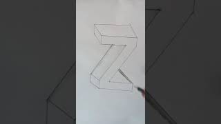رسم حرف z ثلاثي ابعاد/ رسم حرف ثلاثي ابعاد