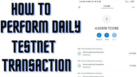 How to perform daily testnet transaction on METAMASK