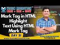 Mark Tag in HTML | Highlight Text Using HTML Mark Tag