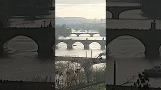 Čtyři pražské mosty v jednom záběru, Praha 1#prazskemosty #karluvmost #pohledzvysky #Vltava #praha