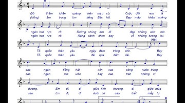 BAY CAO TIẾNG HÁT ƯỚC MƠ (Hát mẫu): Chủ đề 6 - SGK Âm nhạc 8 Cánh diều. Tone = bmoll