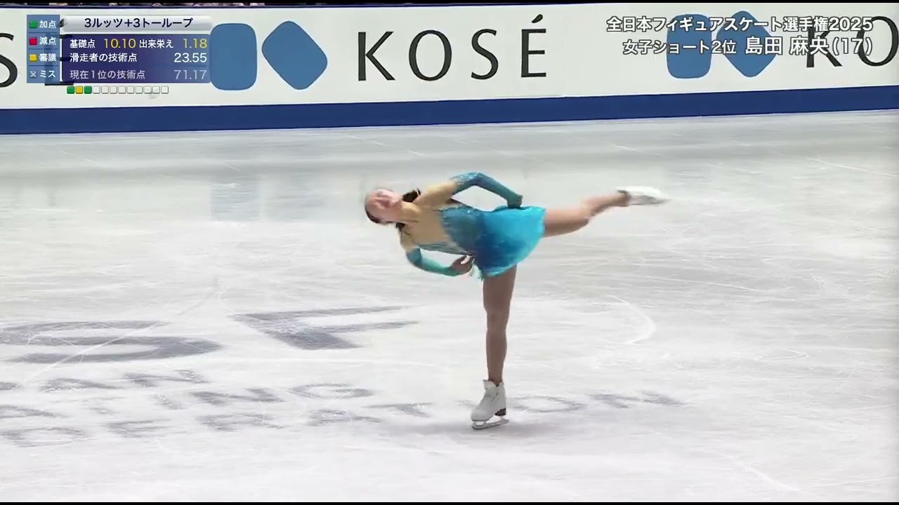 真央 Mao Shimada 島田麻央 3A 4T FS 148.75 2025 Japanese Nationals - YouTube