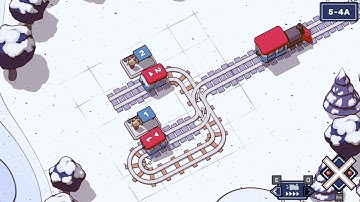 Railbound ( Level 5-4A | Hard 2D Puzzle Game ) | Tutorial and Gameplay