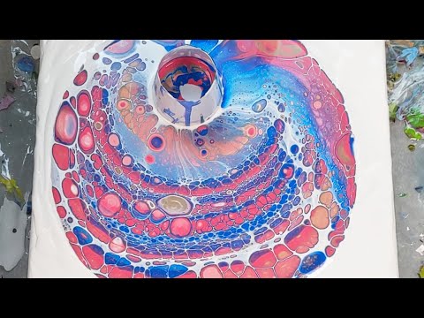 PINK & BLUE OPEN CUP POUR - Silicone and Tons of Cells - Acrylic Paint ...