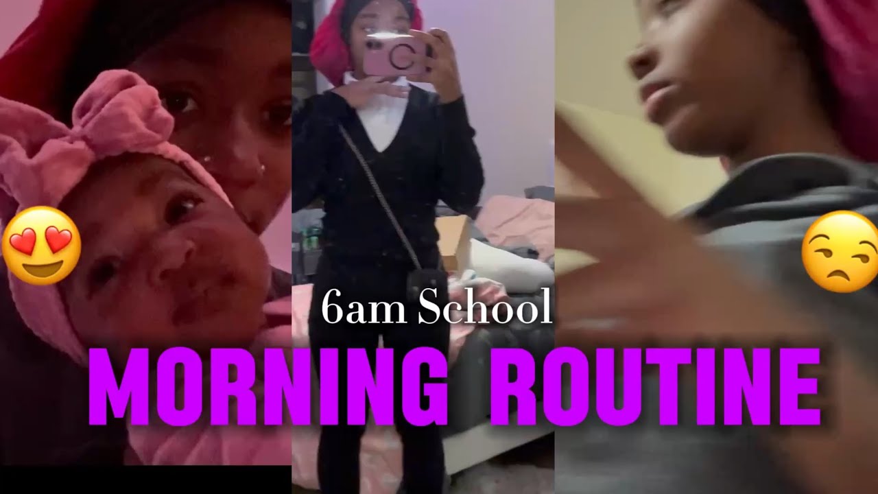 School morning routine with newborn as a teen mom | lashellmariee 