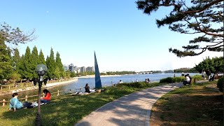 South Korea's famous lake park walk / A good place to travel to Korea [ With subtitles ]