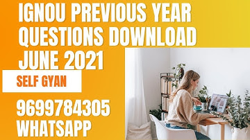 ignou previous year question paper kaise download kare.