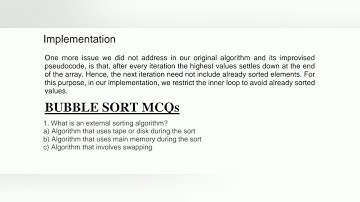 LBS MCA Entrance Exam 2022 Study Material DataStructure Bubble Sort with MCQs