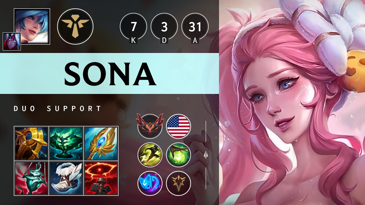 Sona Support vs Blitzcrank - NA Grandmaster Patch 25.15