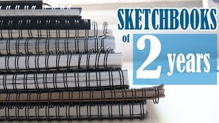 SKETCHBOOKS OF 2 YEARS / art progress of the past two years