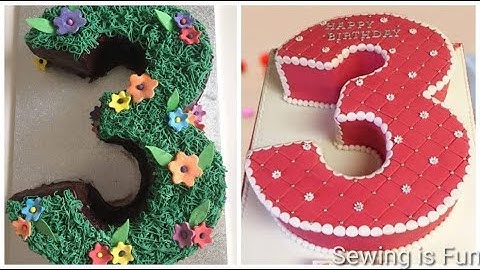 How to make 3 shaped cake,three number cake,number 3 cake decorating ideas,3 cake shape