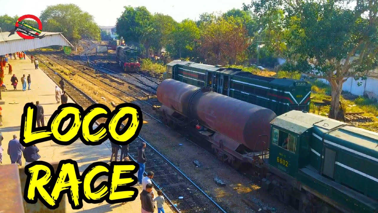 Locomotives Race & The Arrival of TEZGAM EXPRESS|| Aerial View || ZCU, GEU, HAU || Pakistan Railways