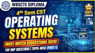 WBSCTE 4th Sem CST Operating System Suggestion 2026 | OS Important Questions 💡