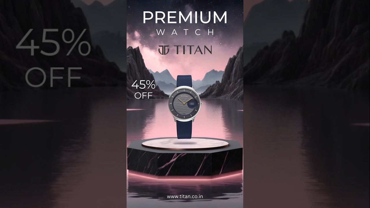 Canva 100-Day Challenge: Day 32/100 | Designing a LUXURY Titan Premium Watch Ad Poster!