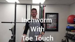 Inchworm with toe touch