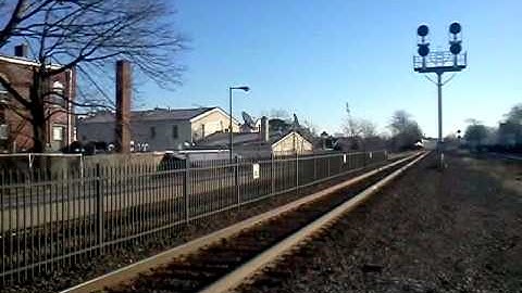 NS Mixed Stack Train And Nj Transit At Bound Brook