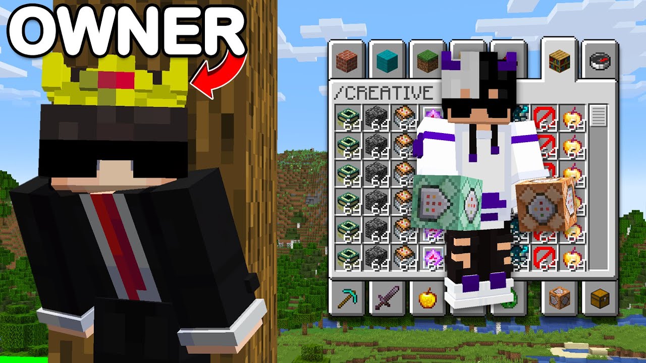 Secretly Using CREATIVE MODE In This Minecraft SMP...