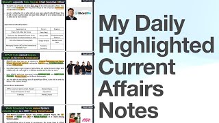 My highlighted notes of current affairs 🗞️ 21 may 2024 ll #currentaffairs #currentaffairsnotes