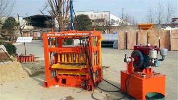 QT4-30 small diesel hydraulic system concrete block making machine in Nigeria