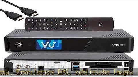 VU+ UNO 4K SE - UHD HDR 1x DVB-S2 FBC Sat Twin Tuner E2 Linux Receiver, YouTube, Satellit Festplatt
