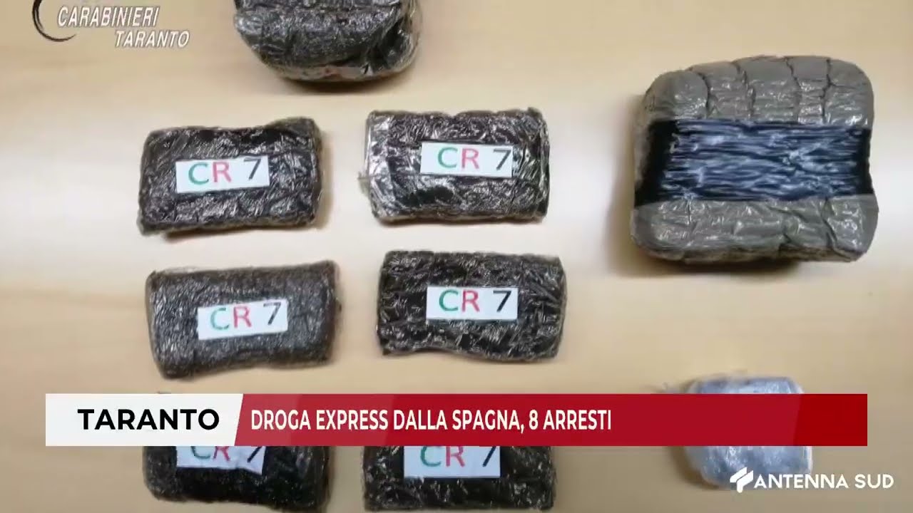19 Gennaio 2023   Taranto   Droga express dalla Spagna, 8 arresti