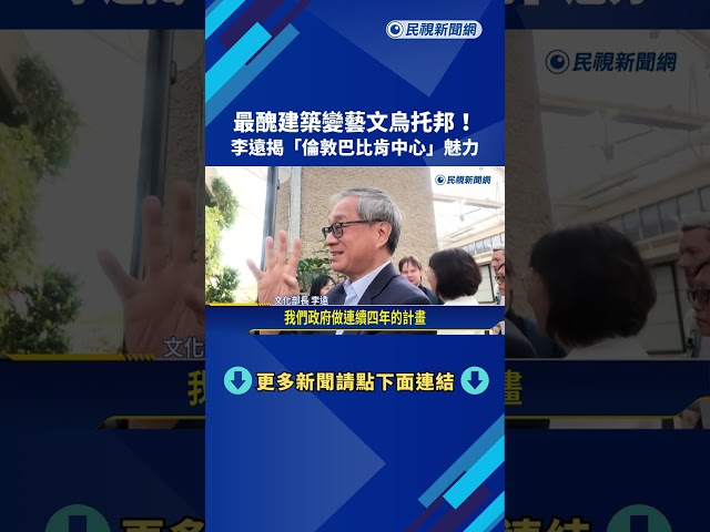 最醜建築變藝文烏托邦! 李遠考察倫敦巴比肯曝最新政策－民視新聞