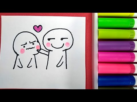 Encontre-se  Love drawings, Cute couple drawings, Couple drawings
