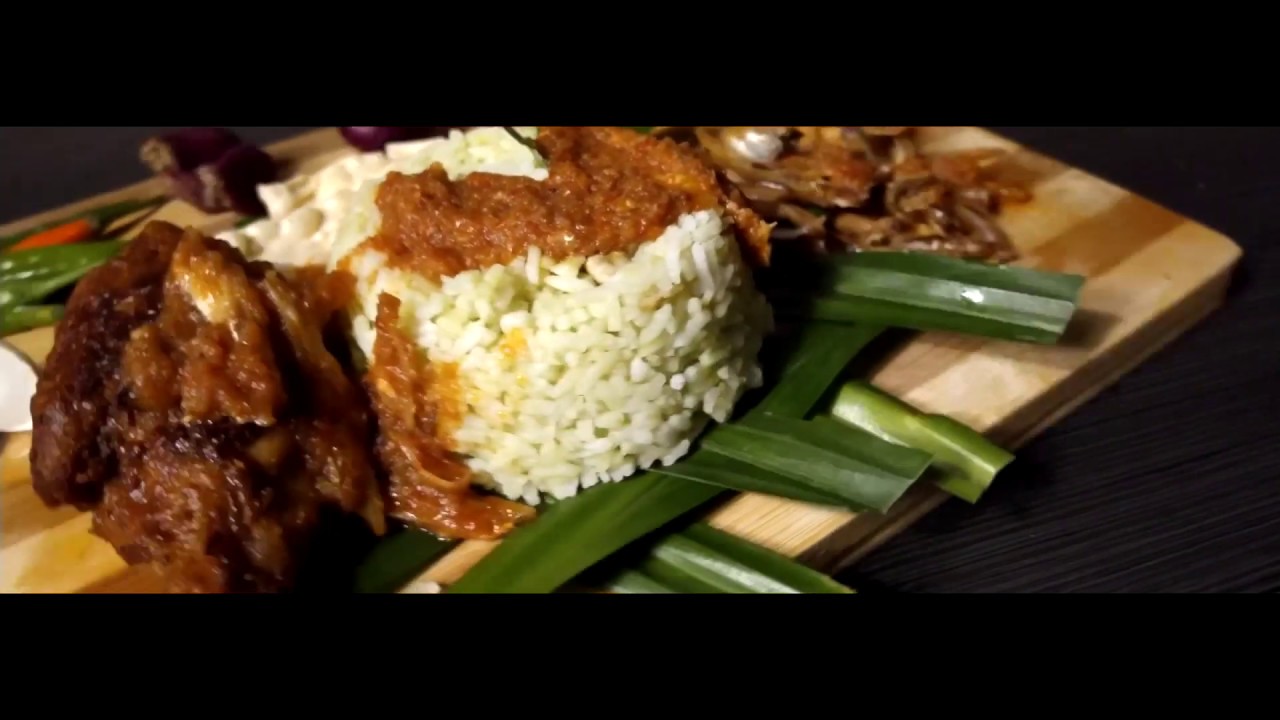 Nasi Lemak Pandan Ayam Goreng Berempah - YouTube