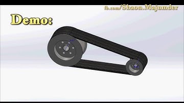 Motion Analysis of Belt and Pulley Demo in SolidWorks