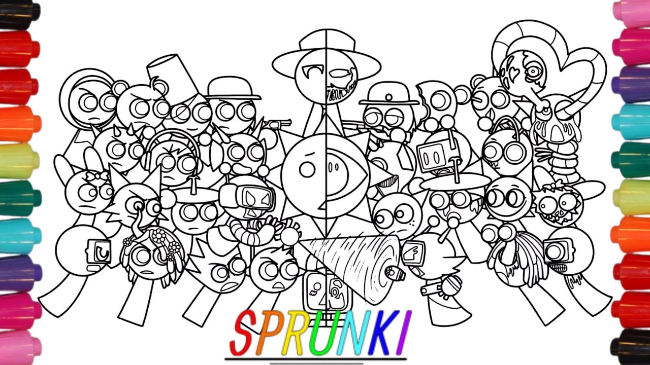 INCREDIBOX SPRUNKI New Coloring Pages/Phase 1 Vs Phase 2/ Ncs music 