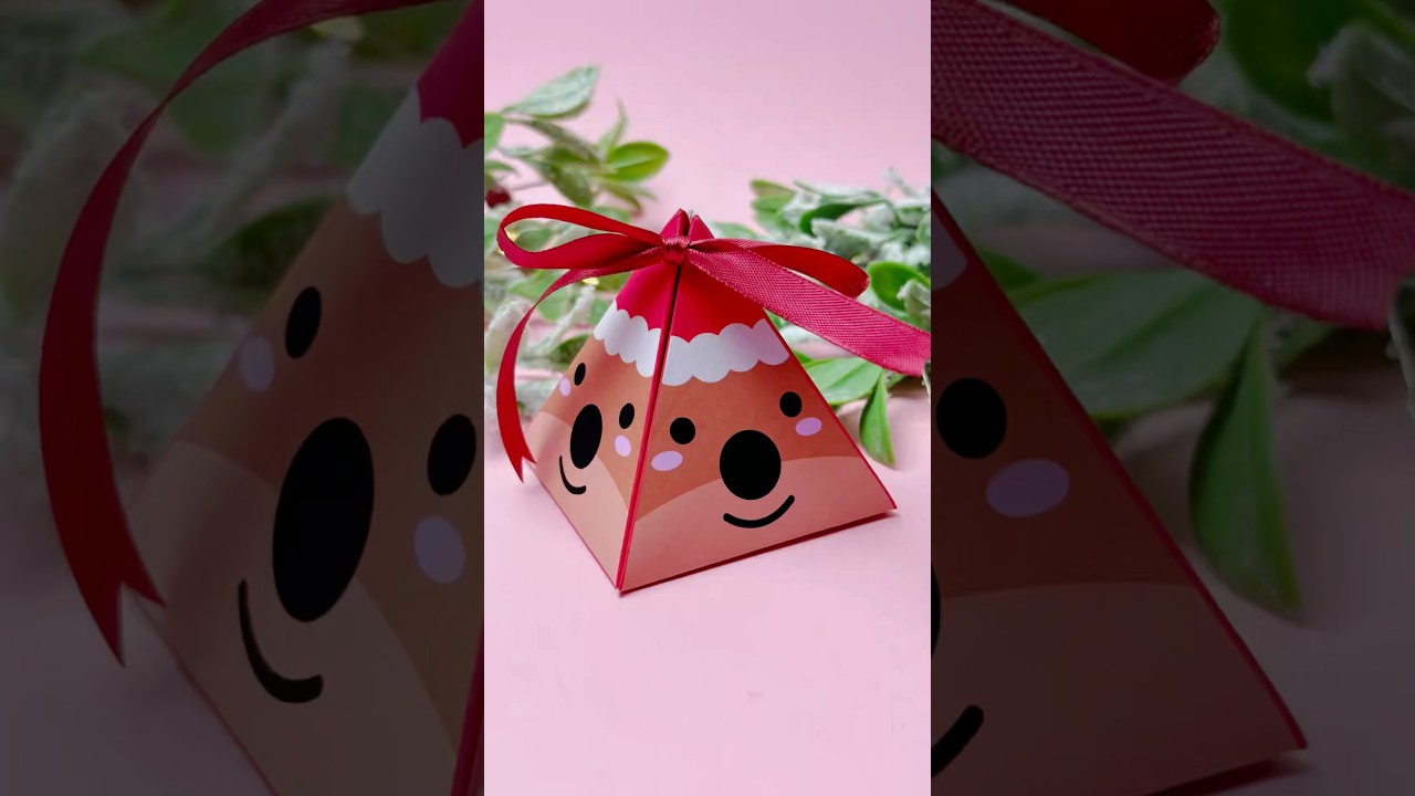 DIY Reindeer Pyramid Gift Box with Cricut – Perfect for Holiday Treats!  