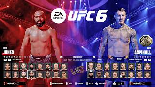 UFC 6 - Full Roster, All Fighter likeness, Ratings & More (EA Sports UFC 6)